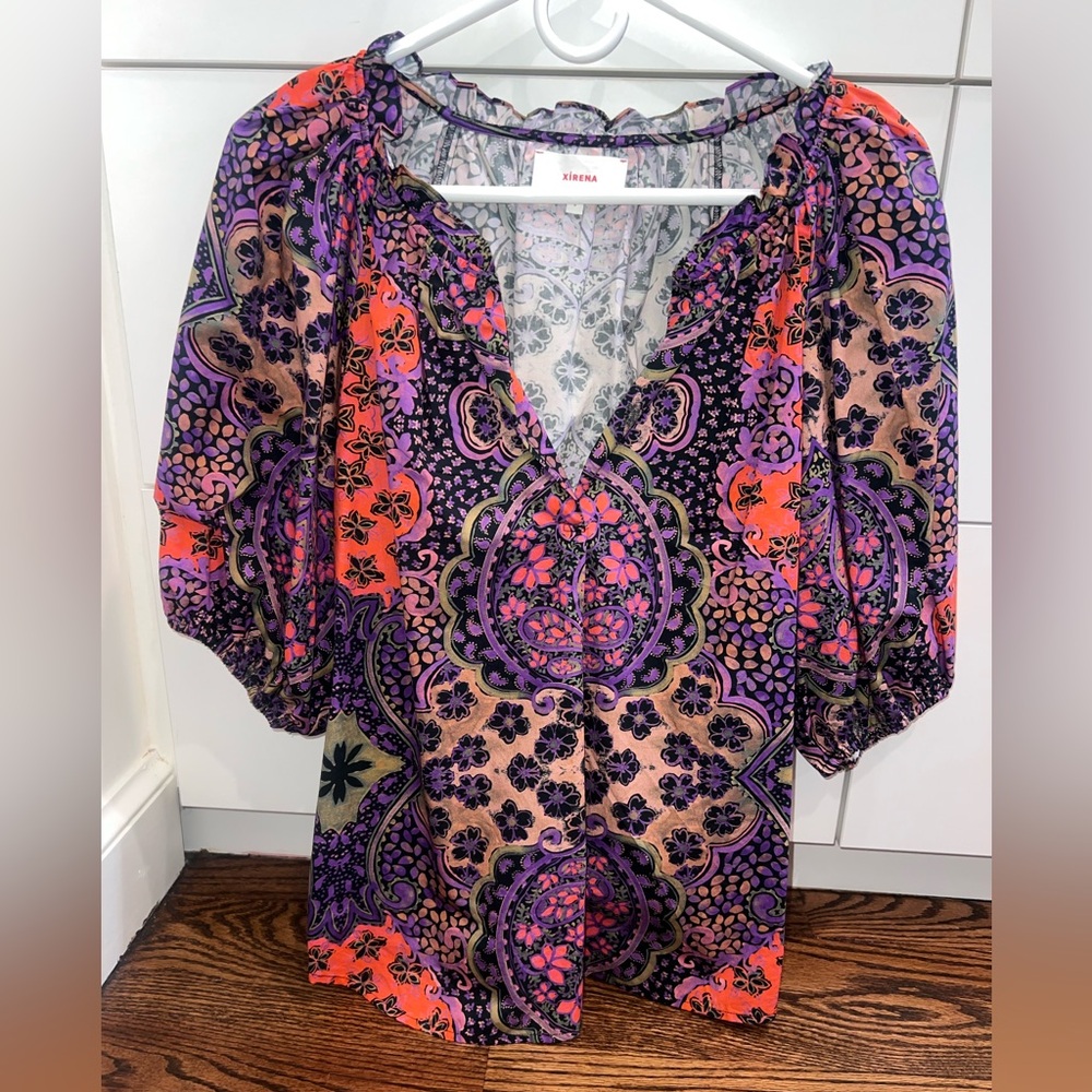 Xirena Jules puff sleeve top